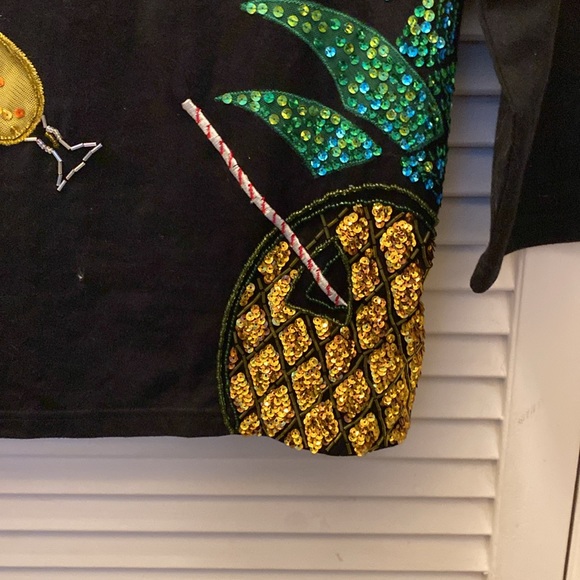 Michael Simon event shirt all types of sequined cocktail great party or cruise - Picture 3 of 6